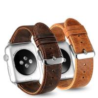 Cuir bracelet de montre, avec alliage de zinc, pour montre apple & unisexe & normes différentes pour le choix, plus de couleurs à choisir, Longueur:Environ 7.5 pouce, Vendu par PC
