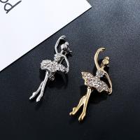 Zinc Alloy Brooches plated Unisex & with rhinestone nickel lead & cadmium free Sold By PC