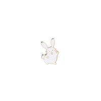 Tibetan Style Collar Brooch, Rabbit, gold color plated, Unisex & enamel, nickel, lead & cadmium free, 17x26mm, Sold By PC