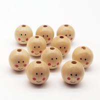 Wood Beads, Round, different designs for choice, original color, 22-25mm, Hole:Approx 1mm, 20PCs/Bag, Sold By Bag