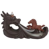 Backflow Incense Burner, Purple Clay, durable, 240x120mm, Sold By PC