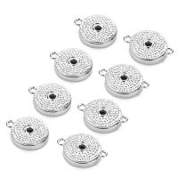 Brass Mixed Jewelry, Flat Round, platinum color plated, different findings for choice, nickel, lead & cadmium free, 19x5mm, Hole:Approx 2mm, Inner Diameter:Approx 3mm, 6PCs/Bag, Sold By Bag