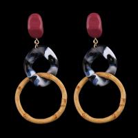Orecchini di gioielli acrilichi, acrilico, in acciaio inox Inserisci, per la donna, 54x110mm, Venduto da coppia