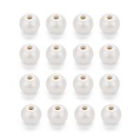 Perles en bois, Rond, normes différentes pour le choix, blanc, Trou:Environ 2.5mm, 100PC/sac, Vendu par sac