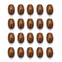 Perles en bois, ovale, couleur originale, 6x8mm, Trou:Environ 2mm, 500PC/sac, Vendu par sac