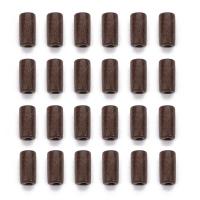 Holzperlen, Holz, Zylinder, dunkle Kaffee-Farbe, 12x6mm, Bohrung:ca. 2mm, 300PCs/Tasche, verkauft von Tasche