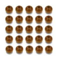 Wood Beads, Drum, original color, 6x4mm, Hole:Approx 2mm, 500PCs/Bag, Sold By Bag