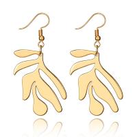 Zinc Alloy Drop Earrings iron earring hook gold color plated for woman lead & cadmium free Sold By Pair