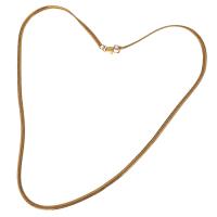 Mässing Chain Necklace, 24K guldpläterad, fiskbens kedja & för människan, nickel, bly och kadmium gratis, 2.70x1mm, Såld Per Ca 17.5 inch Strand