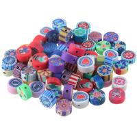 Polymer Ton Perlen , handgemacht, verschiedene Stile für Wahl, 8-10mm, Bohrung:ca. 1mm, 50PCs/Tasche, verkauft von Tasche