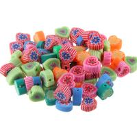 Polymer Clay Gyöngyök, kézi, különböző stílusokat a választás, 7-10mm, Lyuk:Kb 1mm, 50PC-k/Bag, Által értékesített Bag