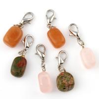 Gemstone Pendant with zinc alloy bail - Approx 2-3mm Sold By Bag