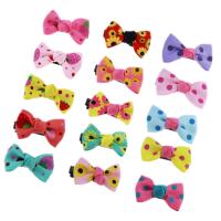 Iron Alligator Hair Clip, with Cloth, Bowknot, durable & for children & different designs for choice, 35mm, 10PCs/Lot, Sold By Lot