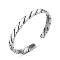 Thailand Sterling Zilver vinger Ring, Thailand Sterling Silver, uniseks & verstelbaar & zwart maken, 2mm, Maat:6-8, Verkocht door PC