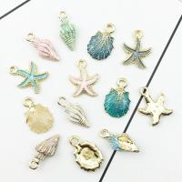 Zinc Alloy Enamel Pendants gold color plated nickel lead & cadmium free Approx 1-1.5mm Sold By Lot