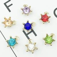 Zinc Alloy Crown Pendants gold color plated & with rhinestone nickel lead & cadmium free Approx 1-1.5mm Sold By Lot