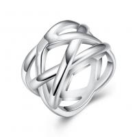 Mässing Finger Ring, silver pläterad, olika storlek för val & för kvinna, nickel, bly och kadmium gratis, Säljs av PC