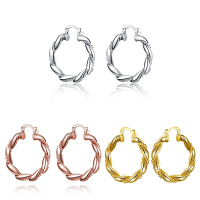 Brass Hoop Earring plated for woman nickel lead & cadmium free 38mm Sold By Pair