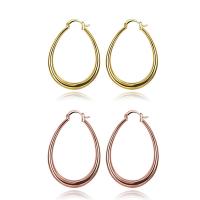 Brass Hoop Earring plated for woman nickel lead & cadmium free Sold By Pair