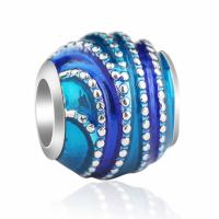 Zinc Alloy European Beads silver color plated without troll & enamel nickel lead & cadmium free Approx 4mm Sold By Lot
