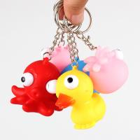 Soft PVC Key Chain, with Tibetan Style, portable & durable, 35x35x50mm, Sold By PC