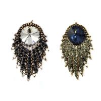 Zinc Alloy Stud Earring gold color plated for woman & with rhinestone Sold By Pair
