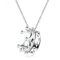 925 Sterling Silver Pendant, Crown, for woman, 12x12mm, Hole:Approx 5mm, 1/PC, Sold By PC