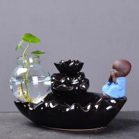 Backflow Incense Burner, Porcelain, with Glass, durable & different styles for choice, 135x130x75mm, Sold By PC