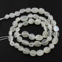 Blue Moonstone Beads, irregular, 6x8mm, Hole:Approx 1mm, Sold Per Approx 15 Inch Strand
