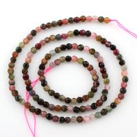 Tourmaline Beads, Round, faceted, 3mm, Hole:Approx 1mm, Sold Per Approx 15 Inch Strand