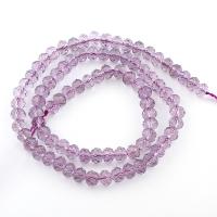 Perles naturelles Charoite, améthyste, rondelle, facettes, 4x6mm, Trou:Environ 1mm, Vendu par Environ 15 pouce brin