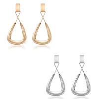 Zinc Alloy Drop Earrings stainless steel post pin Teardrop plated for woman lead & cadmium free Sold By Pair