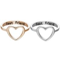 Stainless Steel Finger Ring Heart plated & for woman & enamel Sold By PC