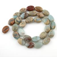 Shoushan Stein Perle, oval, verschiedene Größen vorhanden, Bohrung:ca. 1mm, verkauft per ca. 15.5 ZollInch Strang