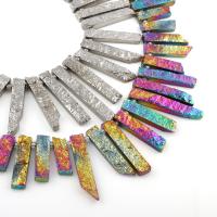 Koraliki Biżuteria naturalny kwarc, Kwarc naturalny, dostępnych więcej kolorów, 10x26x7mm-10x65x5mm, otwór:około 1mm, sprzedawane na około 15.5 cal Strand