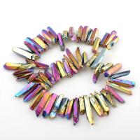 Prirodni kvarc nakit Beads, 7x25mm-9x44mm, Rupa:Približno 1mm, Prodano Per Približno 15.5 inčni Strand