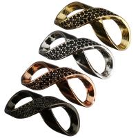 Brass Jewelry Connector Infinity plated micro pave cubic zirconia & 1/1 loop Approx Sold By Lot