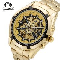 Guccamel® Men Jewelry Watch Stainless Steel with Glass & Zinc Alloy plated Life water resistant & for man Length Approx 8.5 Inch Sold By PC