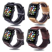 Bőr Watch Band, -val Stainless Steel, fekete ionos, Fenntartható & az apple watch & különböző méretű a választás, több színt a választás, Hossz Kb 8 inch, Által értékesített PC