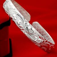 Zinc Alloy Bangle silver color plated for woman 10mm Inner Approx 60mm Sold By PC