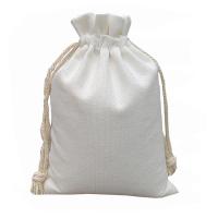 tissu sacs de bijoux, avec coton, durable & normes différentes pour le choix, blanc, 100PC/sac, Vendu par sac