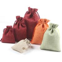 coton sacs de bijoux, avec Toile de lin, durable & normes différentes pour le choix, plus de couleurs à choisir, 10PC/lot, Vendu par lot