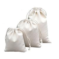 coton sacs de bijoux, avec tissu, durable & normes différentes pour le choix, blanc, Vendu par PC