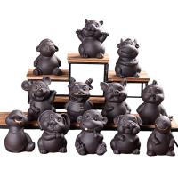 Tea Pet Decoration, Purple Clay, Chinese Zodiac, durable & different styles for choice, 80x80x105mm, Sold By PC