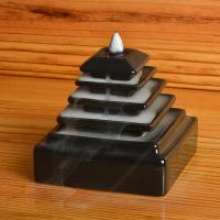 Brûleur à encens de porcelaine, durable, noire, 110x95mm, Vendu par PC