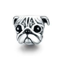 Thailand Sterling Silver European Bead Dog without troll & enamel Sold By PC