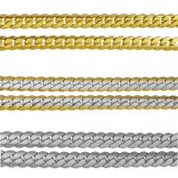 Halskette, Edelstahl, plattiert, unisex & Kandare Kette, keine, 5mm, verkauft per ca. 23.5 ZollInch Strang