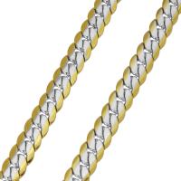Stainless Steel Chain halskæde, forgyldt, Unisex & bremse kæde, 6.50mm, Solgt Per Ca. 24 inch Strand