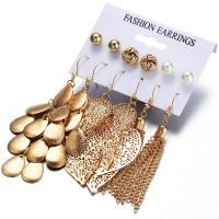 Tibetan Style Earring Set, Stud Earring & earring,  , plated, for woman, nickel, lead & cadmium free, 6Pairs/Set, Sold By Set