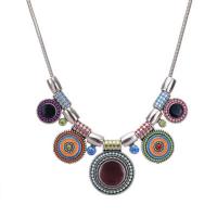 Tibetan Style Jewelry Necklace, plated, snake chain & for woman & enamel & with rhinestone, more colors for choice, nickel, lead & cadmium free, Sold Per Approx 16 Inch Strand